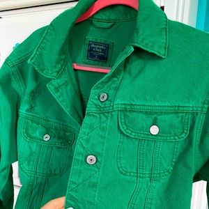 BRAND NEW green denim jacket